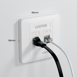 Unitek płytka ścienna podwójna podtynkowa 2x RJ45