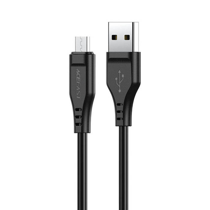 Acefast kabel USB - micro USB 1,2m, 2,4A czarny (C3-09 black)