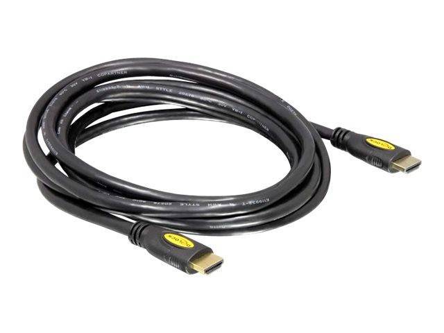 DELOCK 82455 Delock kabel HDMI/HDMI V1.4 High Speed Ethernet, 3D TV pozłacane końcówki 5m