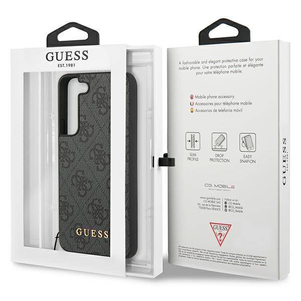 Guess GUHCS23SGF4GGR S23 S911 szary/grey hardcase 4G Charms Collection